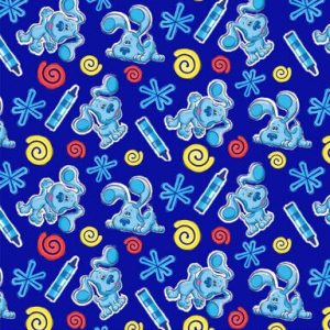 Blues Clues School Supplies Cotton Fabric