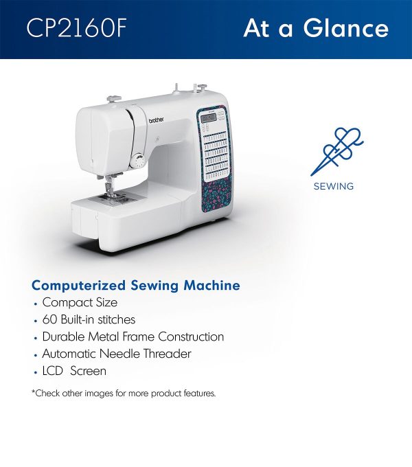 Brother CP2160F Multi-Blue Floral Computerized Sewing Machine - Image 4