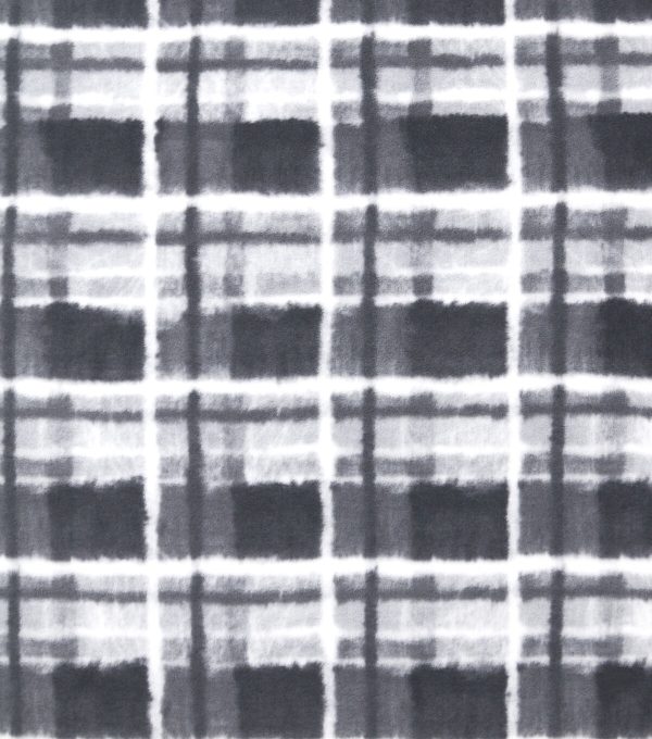 Black   White Spooky Plaid Anti Pill Fleece Fabric