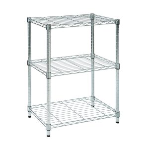 Honey Can Do 24 x 30 Chrome 3 Tier Adjustable Shelving Unit 250lbs